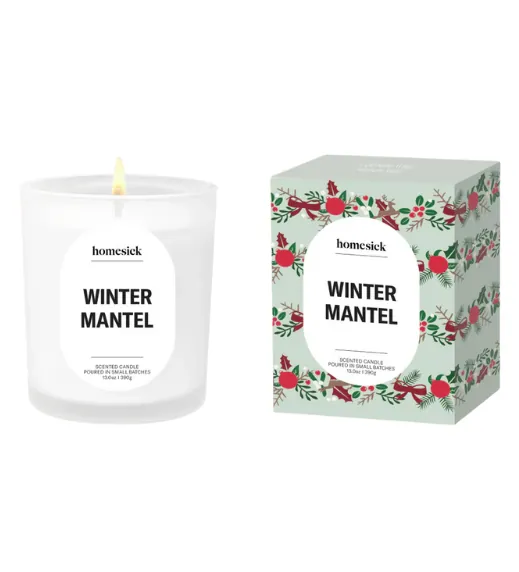 Winter Mantel Candle